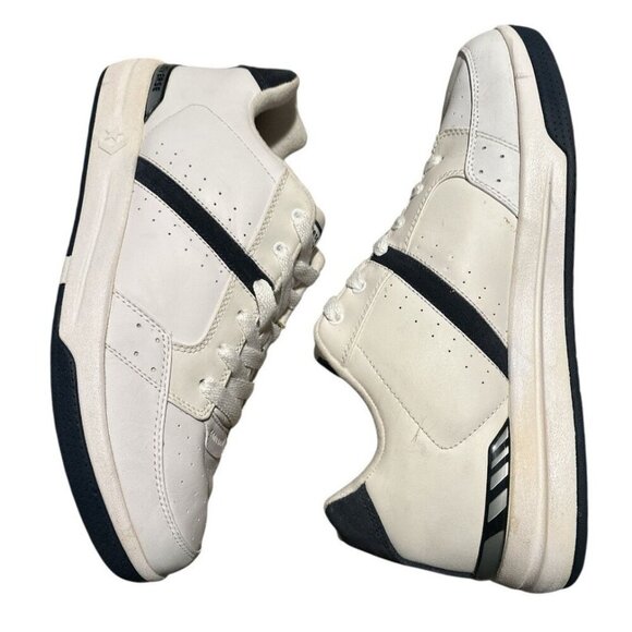 Converse All Star Leather Sneakers Mens 14 White Navy‎ AV738 Vintage 2001 Rare main image 4
